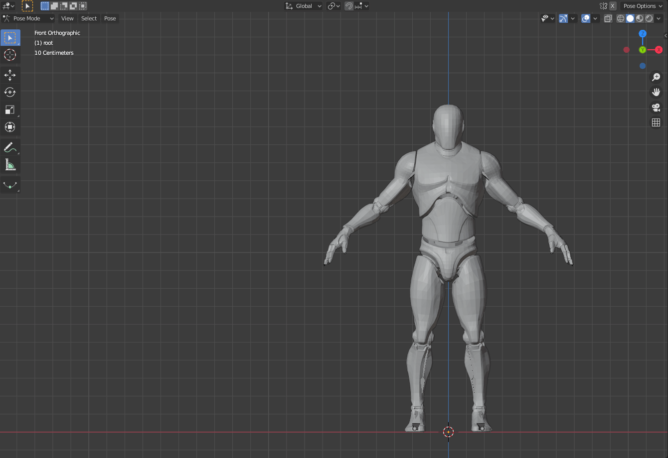 Apply Pose to Mesh and as Rest Action