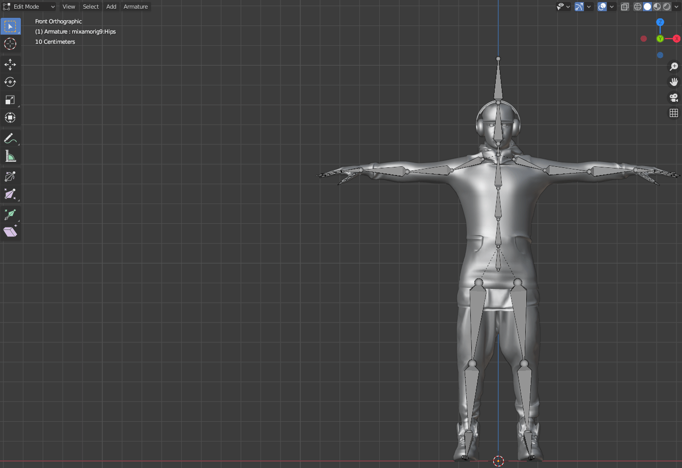 Edit Mixamo armature Skeleton Conversion Action